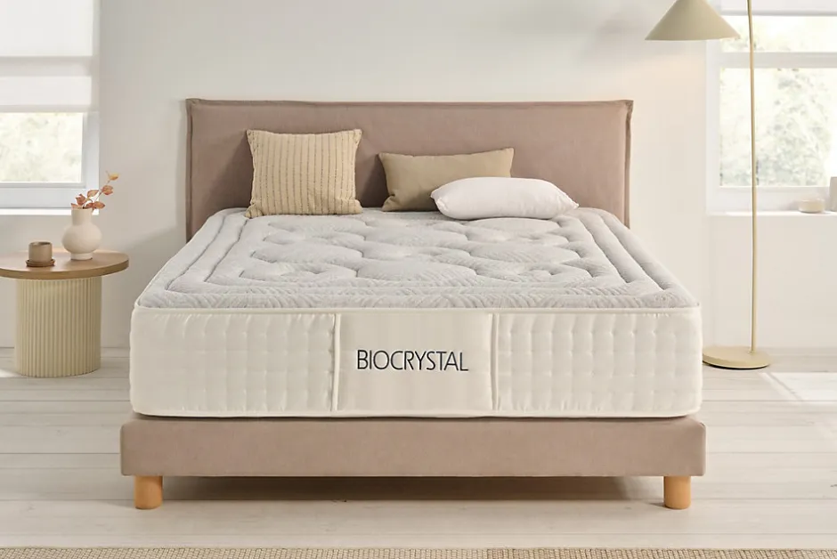 Moonia Matelas Ressorts Ensachés Biocrystal Selenium Spring, 30cm, 135x200cm -