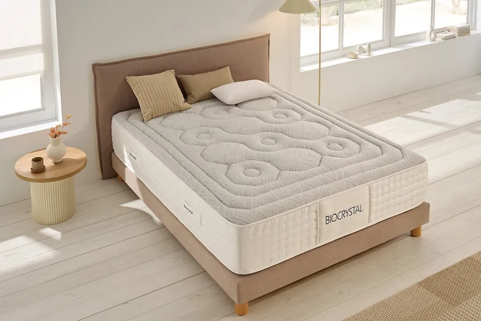 Moonia Matelas Ressorts Ensachés Biocrystal Selenium Spring, 30cm, 135x200cm -