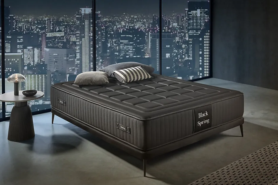 Moonia Matelas Ressorts Ensachés Black Spring Royal, 30cm, 140x190cm -