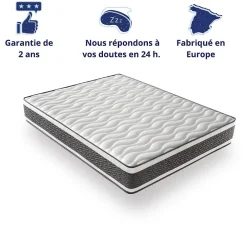 Dagostino Home Matelas Ressorts Ensachés 140x190 Montecarlo, Ferme, Réversible, Côté Été/hiver, H25 Cm