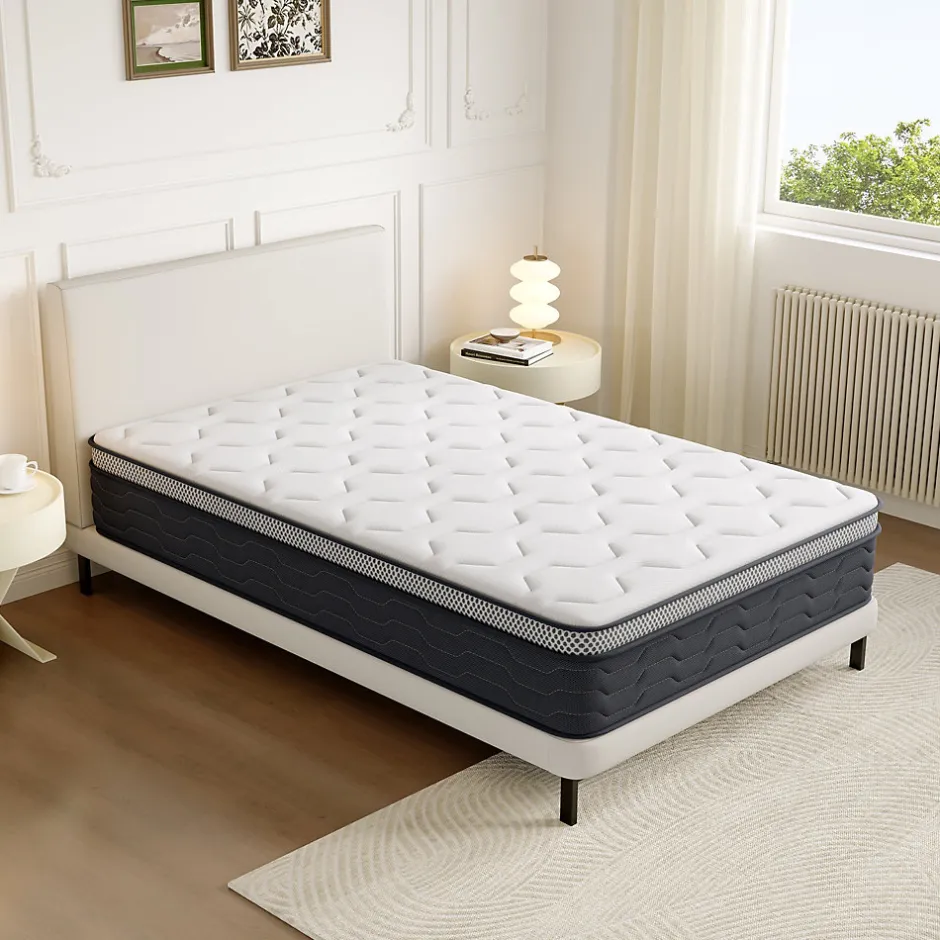 Teeno Matelas Ressorts 140x190 cm, Confort, 7 Zones Ergonomique,25 cm d'épaisseur