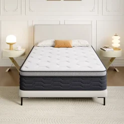 Teeno Matelas Ressorts 160x200 cm, Confort, 7 Zones Ergonomique,25 cm d'épaisseur Hot