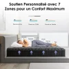 Teeno Matelas Ressorts 140x190 cm de Forme en Mousse et Ressorts, 30 cm Épaisseur