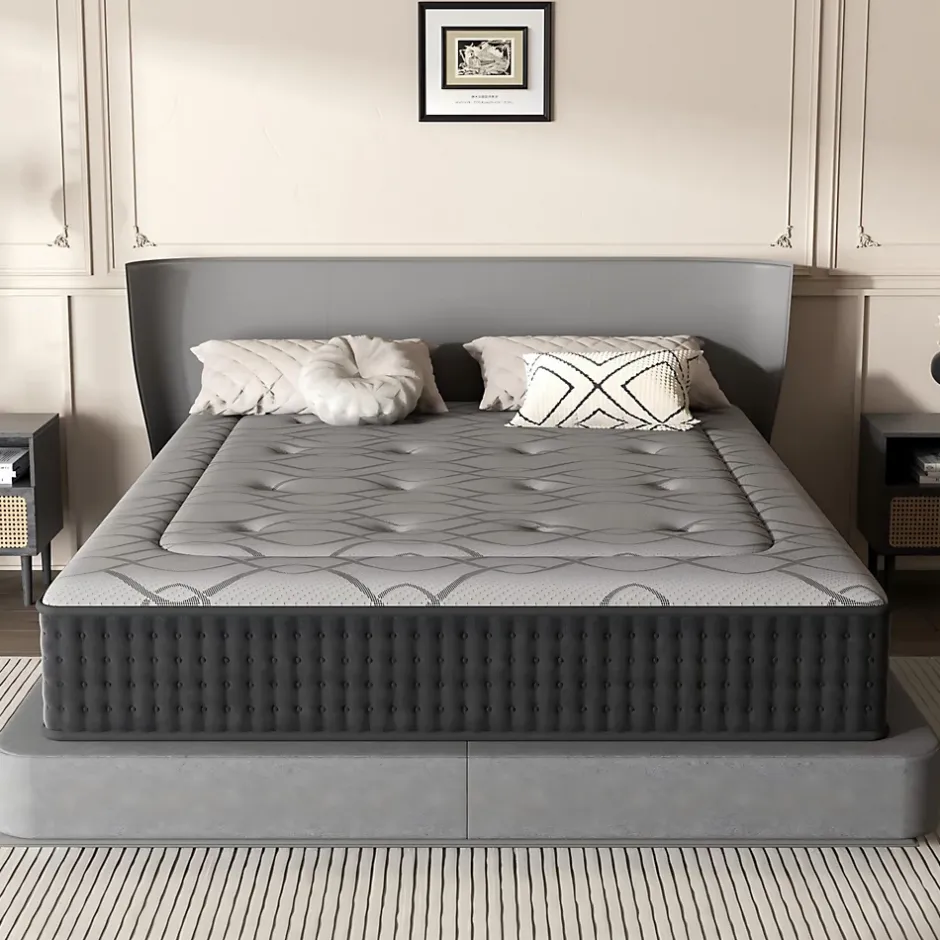 Teeno Matelas Ressorts 140x190 cm de Forme en Mousse et Ressorts, 30 cm Épaisseur
