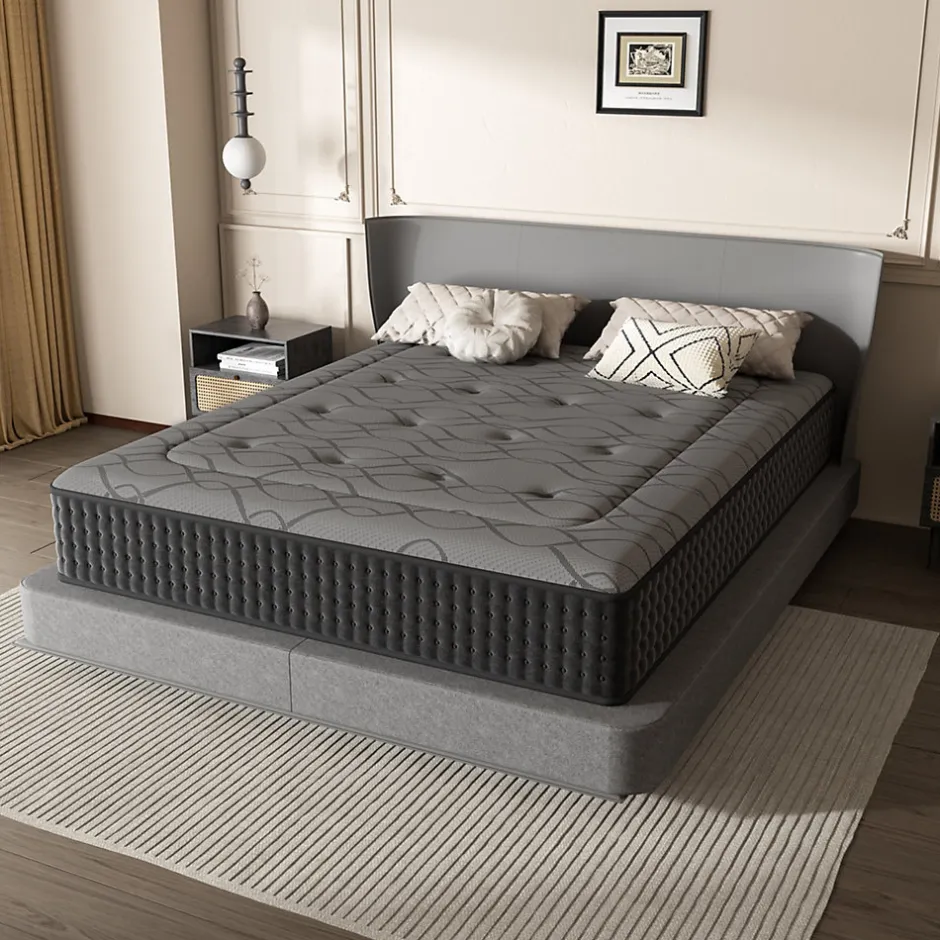 Teeno Matelas Ressorts 140x190 cm de Forme en Mousse et Ressorts, 25 cm Épaisseur