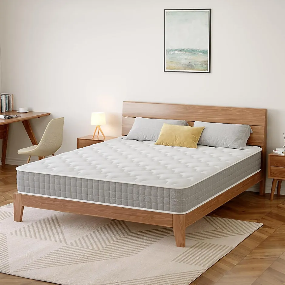 Teeno Matelas Ressorts 140x190cm de Forme en Mousse et Ressorts, 20 cm Épaisseur