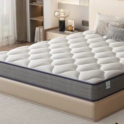 Teeno Matelas Ressorts 140x190cm de Forme en Mousse et Ressorts, 20 cm Épaisseur Sale