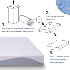 Blackcolors Matelas réversible 140x200cm,hauteur 20cm,fermeté H3 & H4,mousse 7 zones,Öko-Tex 100 Online