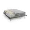 Talamo Italia Matelas simple Dmili, orthopédique en mousse à mémoire de forme et microressorts ensachés,, 80x190h37 cm