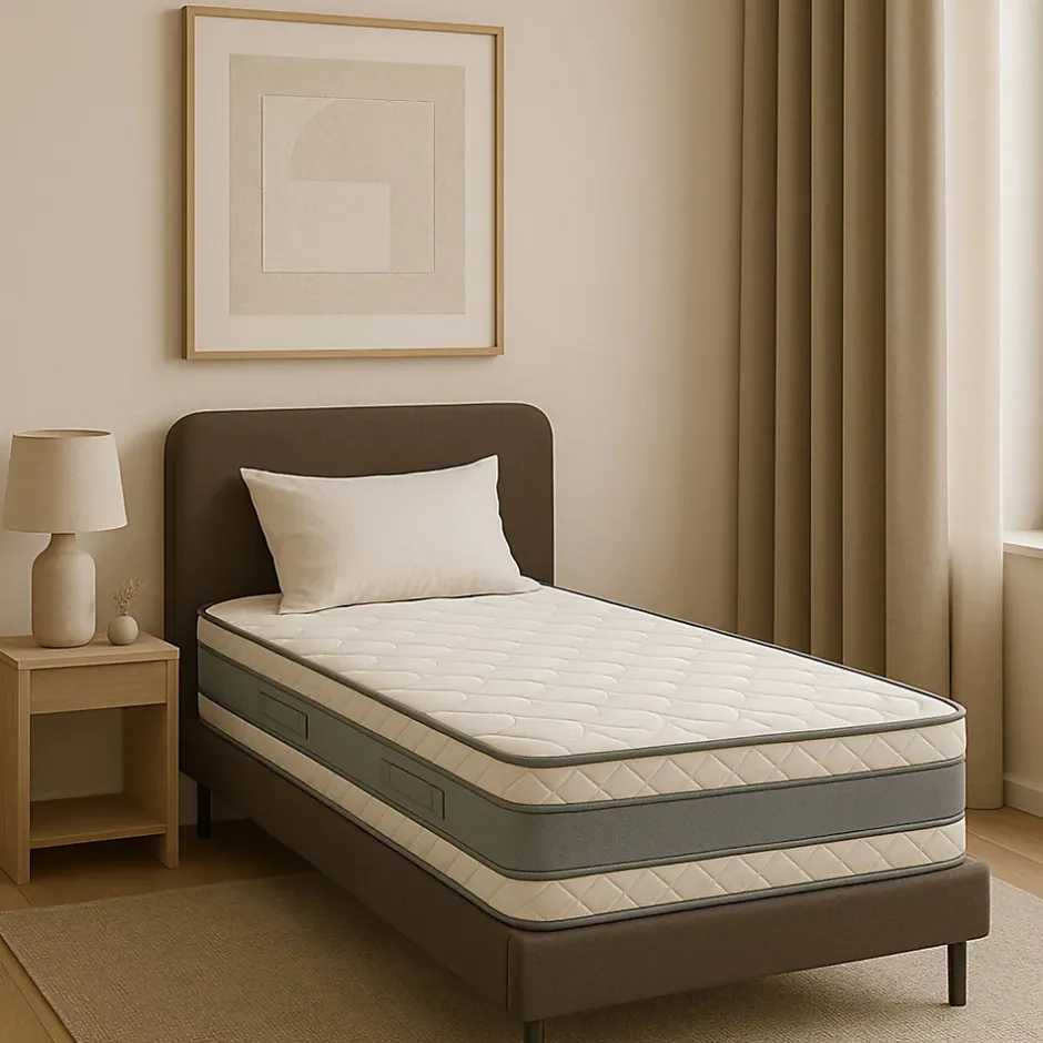 Literie Julien Matelas 90x200 21 cm Tres Ferme - 7 Zones de Confort - Noyau Aertech+ - Tres Respirant - Ideal Pour Usage Quotidien - MATELAS DELU