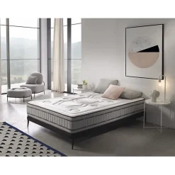 Eccox Matelas 140x190 - - Double face - Mémoire de forme - Ressorts ensachés - Hauteur 30 cm