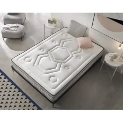 Eccox Matelas 140x190 - - Double face - Mémoire de forme - Ressorts ensachés - Hauteur 30 cm
