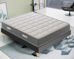 Materassiedoghe Matelas 70x200 à Mémoire de Forme - Epaisseur 21 cm - Mousse à Mémoire de forme 5 cm - 9 zones de confort - Mod Delphine