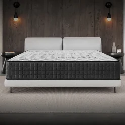 Cosmos Matelas 140x200 - Épais 30 cm - Hybride - Blue Latex - Ressorts Ensachés - 7 zones - Face été/hiver - Confort Mi-Ferme - Gamma