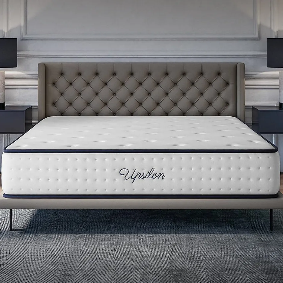 Cosmos Matelas 140x190 - Épais 30 cm - Mousse mémoire de forme - Blue Latex - Confort Ferme - 7 zones - Réversible - Durable - Upsilon