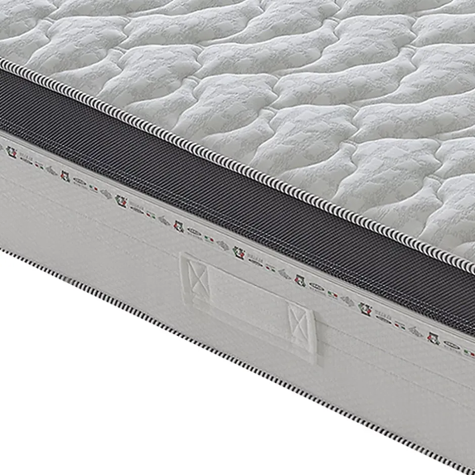 Materassiedoghe Matelas 80x190 à ressorts ensachés 800 - Epaisseur 28 cm - Mousse à mémoire de forme 6 cm - 9 zones de confort - Positano Discount