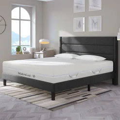Okwish Matelas 160x200 cm - Ergonomique 7 Zones avec Mousse Froide, Confort H2 H3, Housse Amovible Lavable à Fermeture Éclair - Blanc