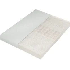 Okwish Matelas 160x200 cm - Ergonomique 7 Zones avec Mousse Froide, Confort H2 H3, Housse Amovible Lavable à Fermeture Éclair - Blanc