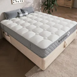 Okwish Matelas 140x200 cm - Matelas Orthopédique avec Ressorts ensachés 7 Zones et Mousse Froid - H3 Moyenne Ferme - 20 cm - Blanc