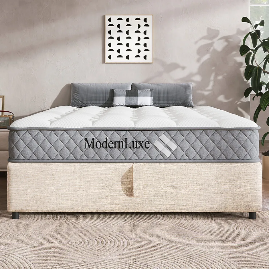 Okwish Matelas 140x200 cm - Matelas Orthopédique avec Ressorts ensachés 7 Zones et Mousse Froid - H3 Moyenne Ferme - 20 cm - Blanc