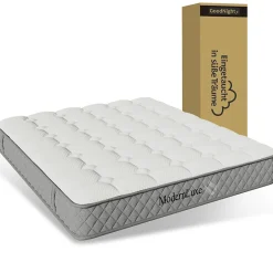 Okwish Matelas 140x200 cm - Matelas Orthopédique avec Ressorts ensachés 7 Zones et Mousse Froid - H3 Moyenne Ferme - 20 cm - Blanc