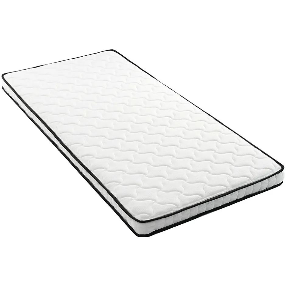 Okwish Matelas 90x200 cm - Matelas Ressorts avec Soutien Lombaire Ergonomique pour Enfant et Ado - Tissu, Métal, Roulé, Blanc Outlet