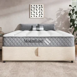 Okwish Matelas 120x200 cm - Orthopédique à Ressorts ensachés 7 Zones et Mousse Froid, Fermeté H3 Moyenne, Hauteur 20 cm, Blanc