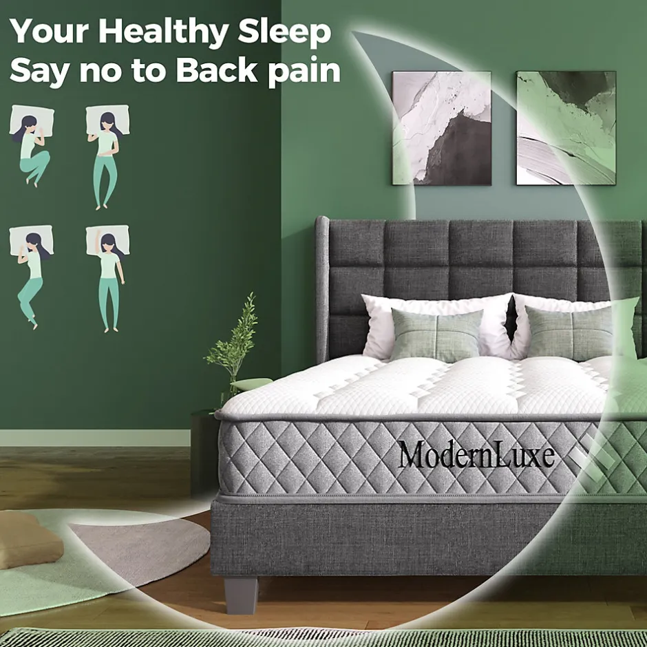 Okwish Matelas 120x200 cm - Orthopédique à Ressorts ensachés 7 Zones et Mousse Froid, Fermeté H3 Moyenne, Hauteur 20 cm, Blanc