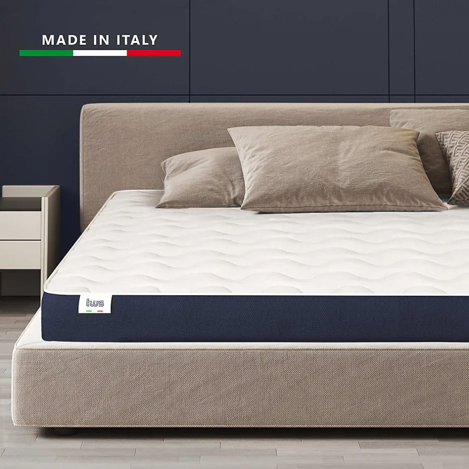 The White Stone Matelas 140x200 cm en Waterfoam hypoallergénique, 12 cm