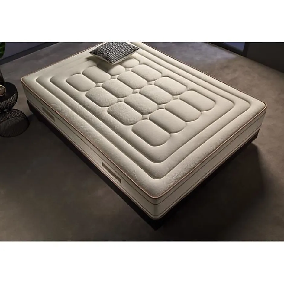 Eccox Matelas 200x200 cm ensachés hybride Bamboo Nuit epaisseur 30 cm +/- 2 Fermeté moyen élevé.