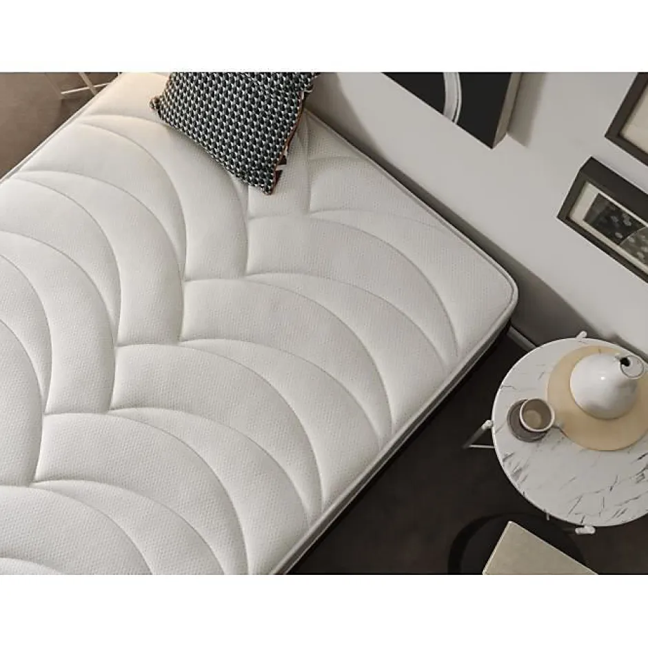 Eccox Matelas 150x200 cm Mémoire de forme Luxury Elite Silver H21 epaisseur 21 cm +/-2 Fermeté moyenne-élevée.