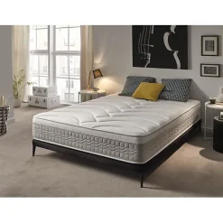 Eccox Matelas 120x180 cm Mémoire de forme Luxury Elite Silver H30 epaisseur 30 cm +/-2 Fermeté moyenne-élevée.