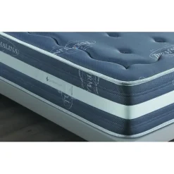 Eccox Matelas 180x200 cm Mémoire de forme Tourmaline Gris epaisseur 25 cm +/- 2 Haute Fermeté.