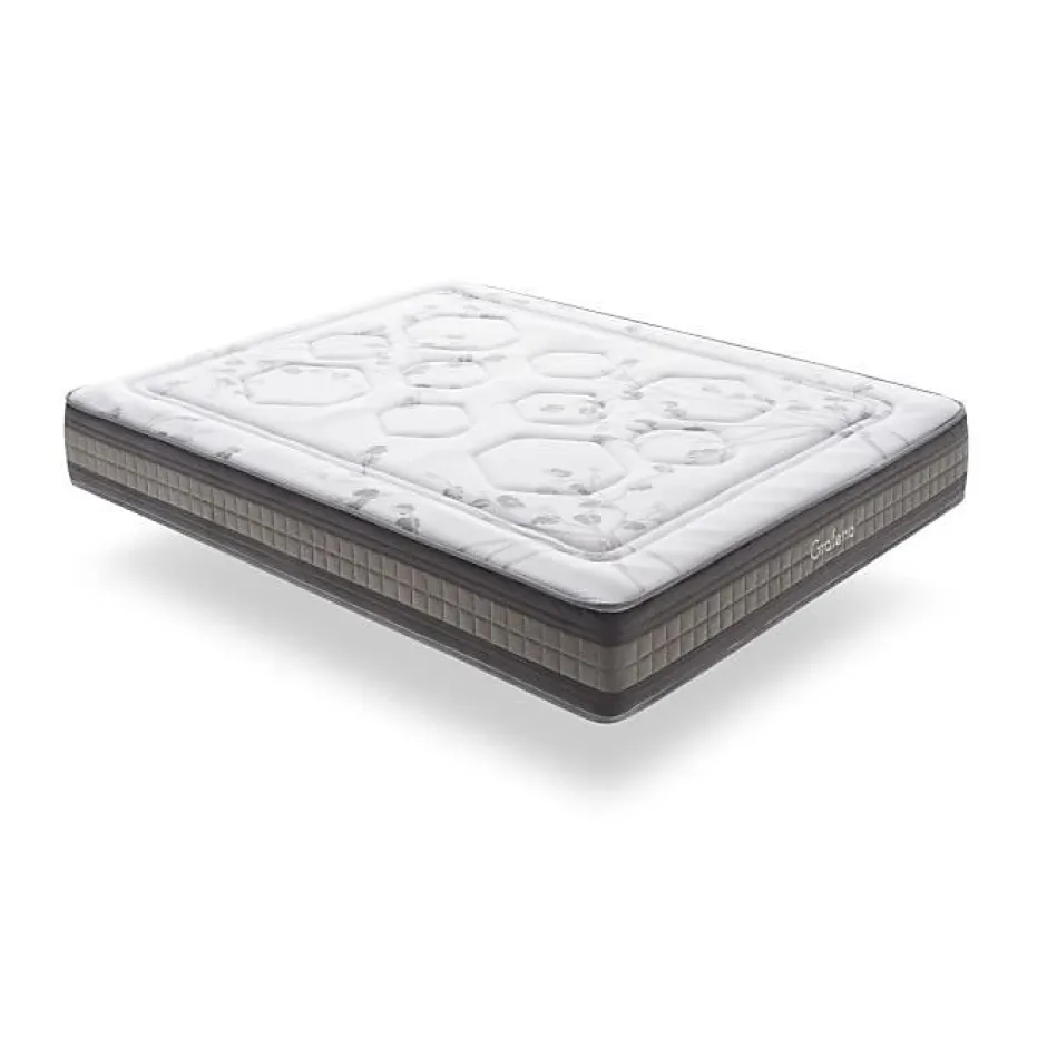 Eccox Matelas 120x180 cm Mémoire de forme Gel Pocket Spring Graphene Design & Comfort epaisseur 29 cm + / -2 Fermeté moyenne-élevée New
