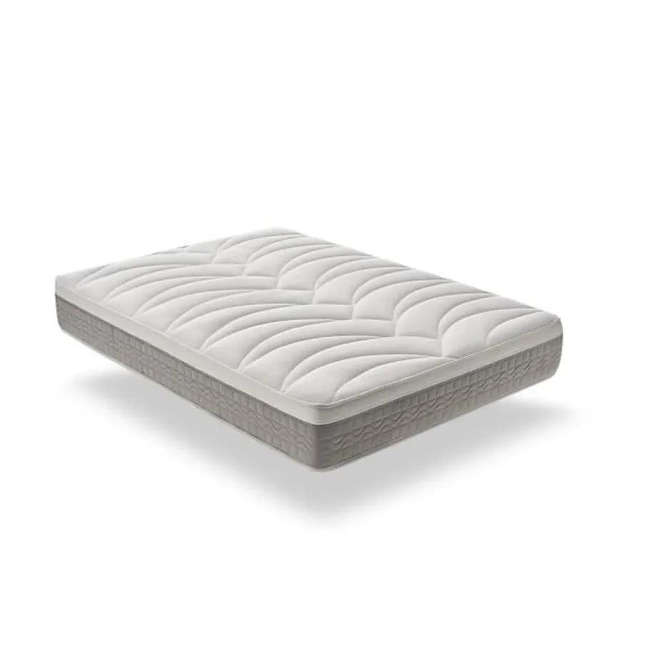 Eccox Matelas 105x190 cm Mémoire de forme Luxury Elite Argent H25 epaisseur 25 cm +/- 2 Haute Fermeté. Discount