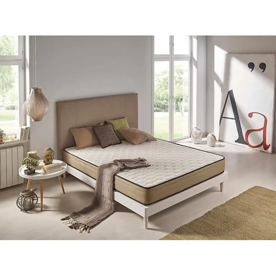 Eccox Matelas 120x180 cm Visco bamboo comfort epaisseur 21 cm +/- 2.