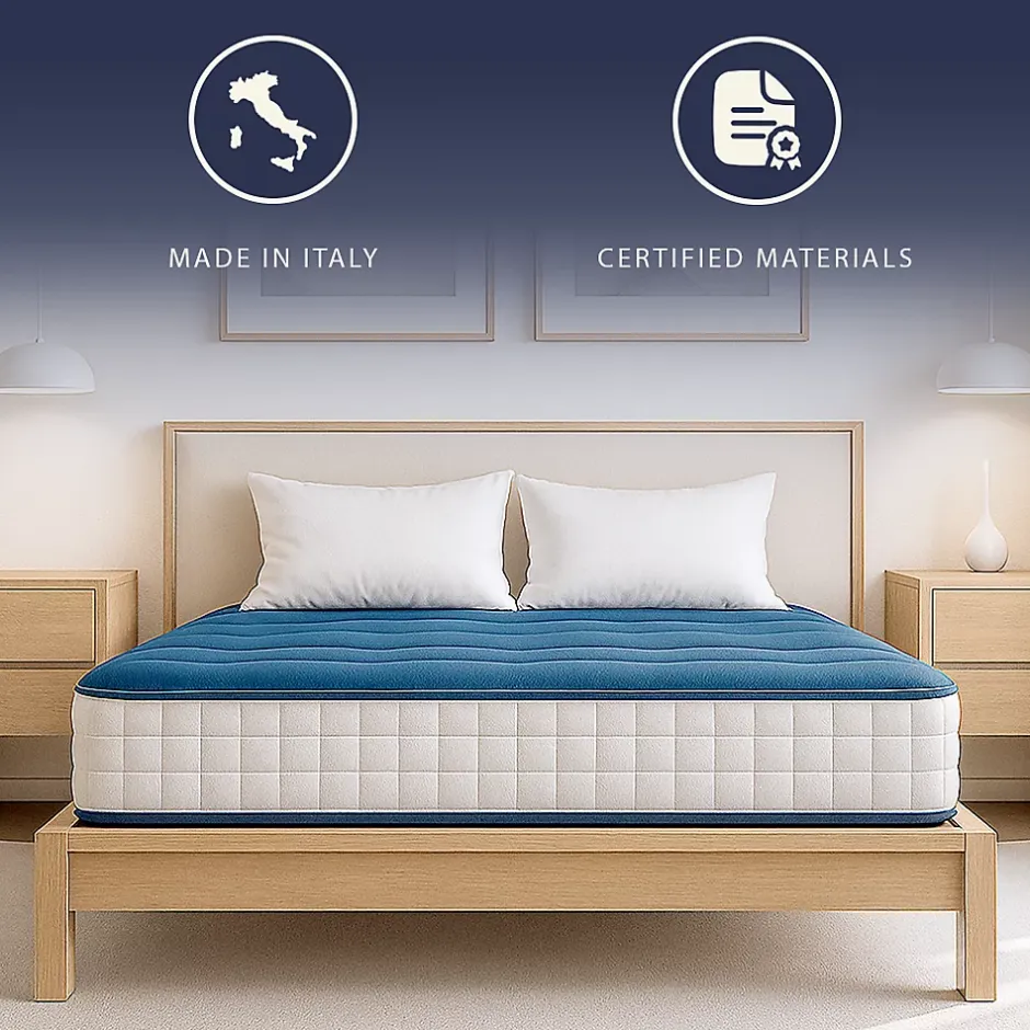 The White Stone Matelas 140x190 cm Waterfoam H20 cm Ferme Moyenne Médical Antiallergique Made in Italy Clearance
