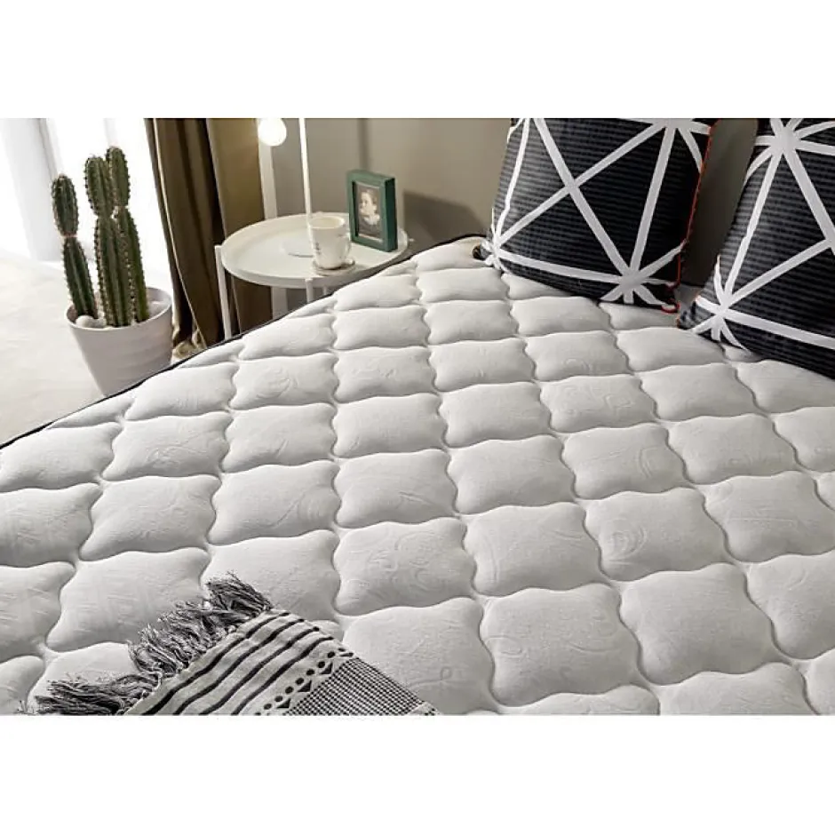 Eccox Matelas 160x200 en Mousse à Mémoire de Biothérapie Hauteur 30 cm +/-2 Fermeté moyenne-élevée.