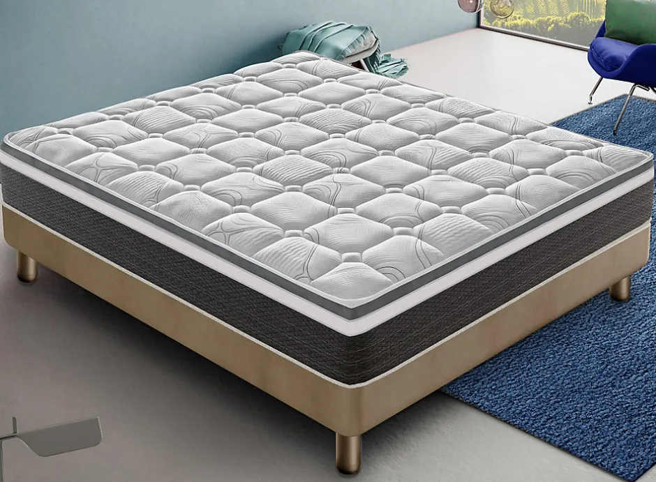 Materassiedoghe Matelas 120x190 en mousse à mémoire de forme - Epaisseur 30 cm - Orthopédique - Rigidité H4 - Fabriqué en Italie - Mod Anna