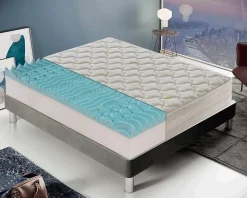 Materassiedoghe Matelas 120x190 en mousse à mémoire de forme - Epaisseur 25 cm - Mousse à mémoire de forme 5 cm - 9 zones - Housse amovible Sale