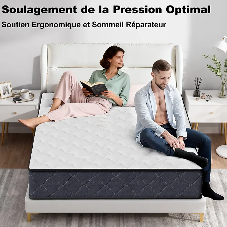 Teeno Matelas 140x190 Epaisseur 22CM Haute Densité Clearance