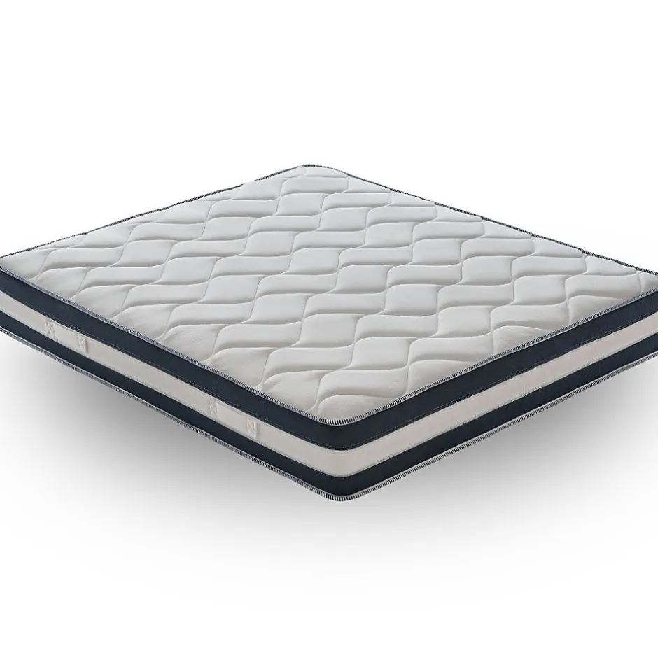 Materassiedoghe Matelas 140x200 Memory Gel - Epaisseur 25 cm - Mousse Mémoire 7 cm - 9 zones de confort - 100% Made in Italy
