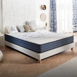 Naturalex Matelas 160x200 mémoire de forme - Épaisseur 21 cm - Blue Latex - 7 zones de confort - Hypoallergénique - Durable - Perfect Dream
