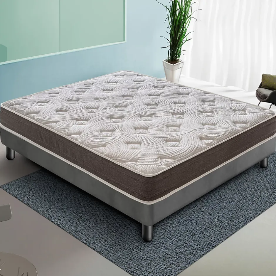 Materassiedoghe Matelas 90x200 Mousse - Epaisseur 15 cm - 9 zones de confort - Rigidité H4 - Mod Chieti Hot