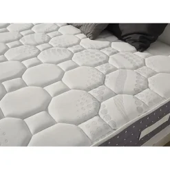 Eccox Matelas 80x180 Ressorts Ensachés Memory Nature avec 5cm Gel Mémoire de forme + Graphène + Supersoft Hauteur 30 cm +/-2 n