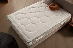 Simpur Low Cost Matelas 140x200 Royal Madeira, ressorts ensachés Healthy Spring, 25 cm, confort HR multizone, ferme et doux, anti-vibrations Hot