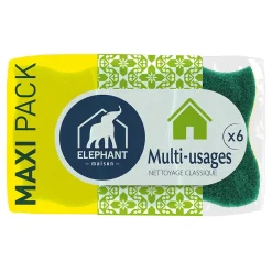 Elephant Maxi pack éponges x6 multi-usages Discount