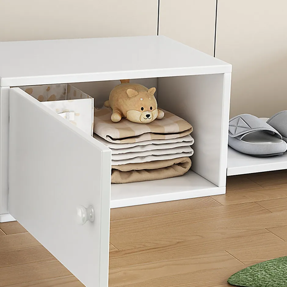 Enfant Fortuna lai Meuble à chaussures 189x40x34,5 cm, multifonction, utilisable avec lit superposé, blanc