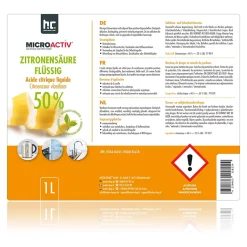 Höfer Chemie Microactiv Acide Citrique Liquide 50% Détartrant Polyvalent 1 x 15 L, Et Économique Discount