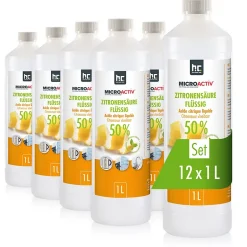 Höfer Chemie Microactiv Acide Citrique Liquide 50% Détartrant Polyvalent 1 x 12 L, Et Économique New